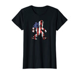 American Flag Bigfoot T-Shirt, Funny 4th of July Sasquatch
