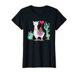 Sloth Riding Llama Tshirt Funny Valentines Day Gift