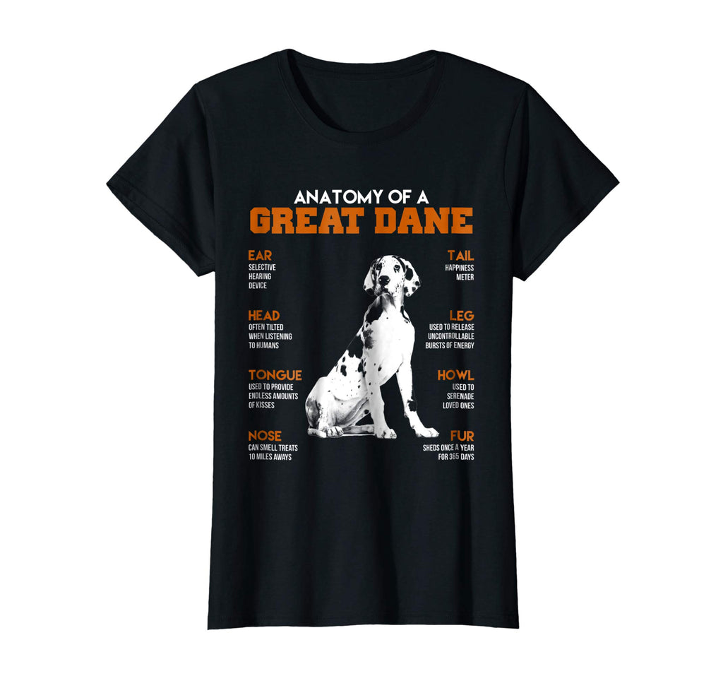 Anatomy Of A Great Dane Dogs T Shirt Funny Gift