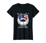 American Bearded and Fueled by Beer Funny Men T-Shirts