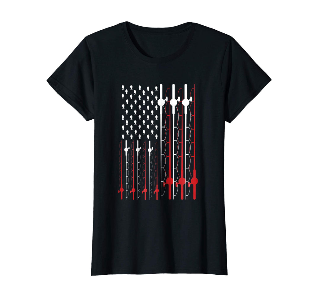 Fishing Shirt Funny American Flag Fishing Shirt
