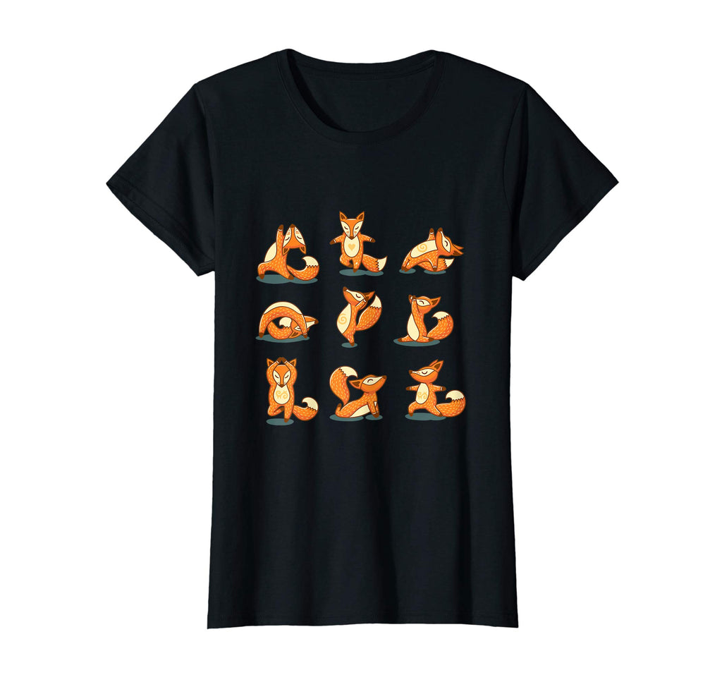 Yogi Fox Doing Yoga Exercise Funny Meditation T-Shirt