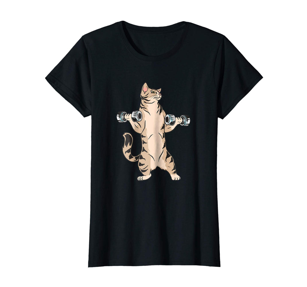 Cat Weightlifting T-Shirt, Funny Gym Shirt