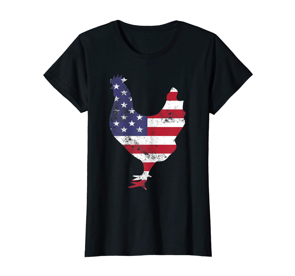 American Flag Chicken TShirts- Funny chicken shirt