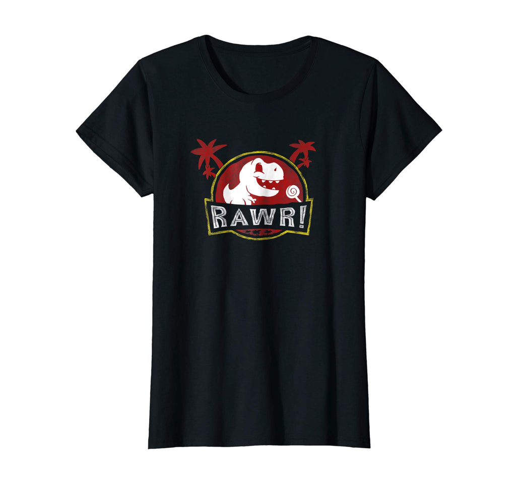 Jurassic Age Rawr Funny Cute Dinosaur Chasing Lollipop Shirt
