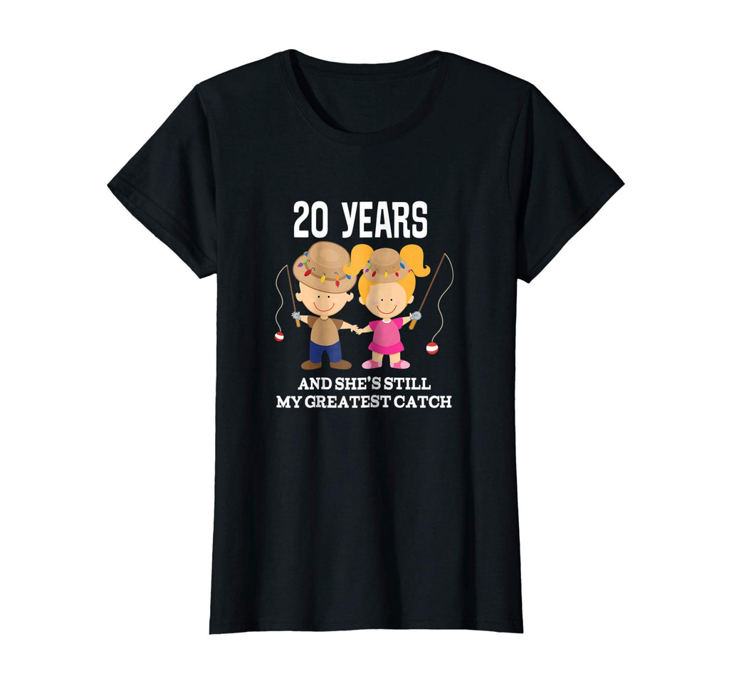 20th Wedding Anniversary Gift Funny Mens Fishing T-shirt