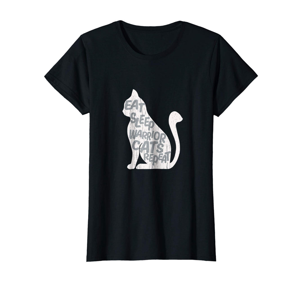 Eat Sleep Warrior Cats Repeat Funny Cat Lover T-Shirt