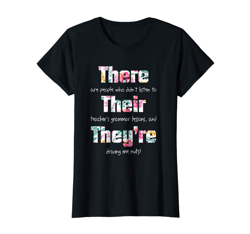 There Their They're T shirt English Grammar Funny Teacher