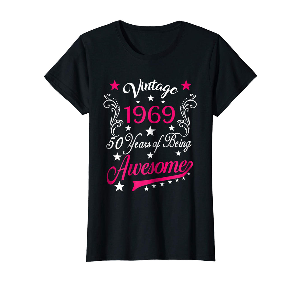 Womens Vintage 1969 50th birthday gift 50 Years old Funny T-Shirt