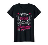 Womens Vintage 1969 50th birthday gift 50 Years old Funny T-Shirt