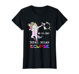August 21 Solar Total Eclipse Funny Dabbing Unicorn T shirt