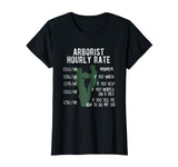 Arborist Tree Climbing T-Shirt For Funny Hourly Logger Rate