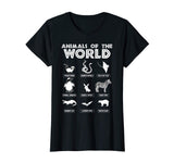 Animals Of The World T-Shirt, Funny Animal Tee