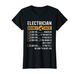 Funny Electrician Gifts - Electrician Hourly Rate T-Shirt