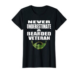 Beard T Shirt Funny Beard Gift For Military Veteran Men