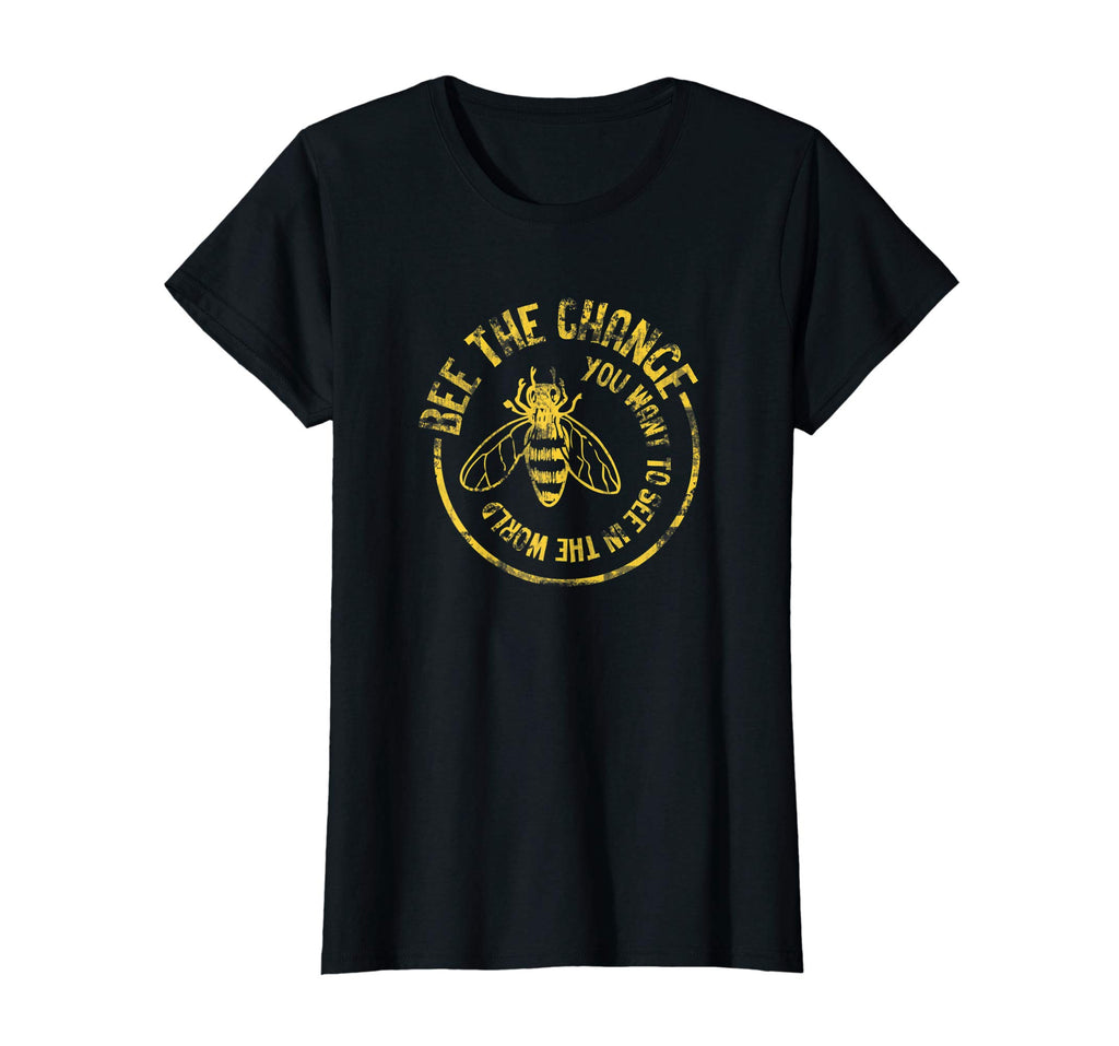 Bee The Change Funny Save The Bees Distressed T-Shirt
