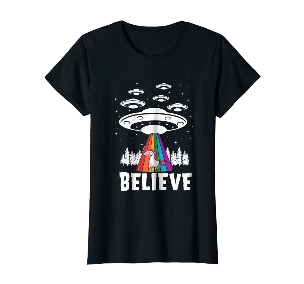 Alien Unicorn Rainbow Abduction T-Shirt Funny Gift