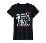 Racecar Steps T Shirt Funny Fast Car