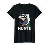 Love Hurts African Grey Parrot Biting Funny Gift T-Shirt