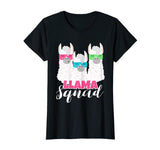 Retro 1980s llama t shirt Funny cute llama squad