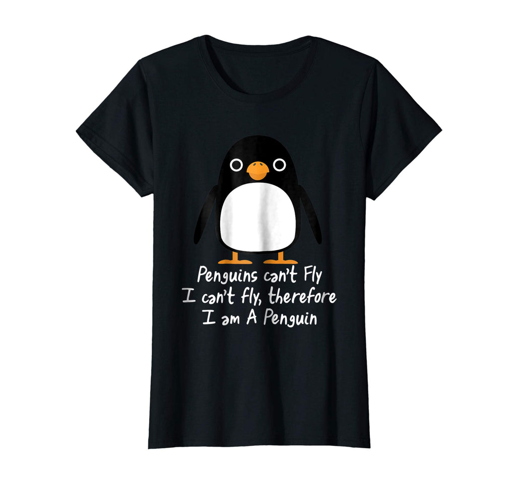 Funny Penguin T Shirt Cool I can't fly animal love gift tee