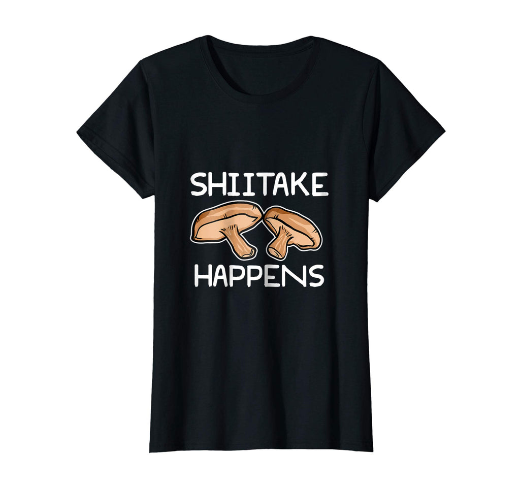 Shiitake Happens Funny Mushroom Chef T-Shirt
