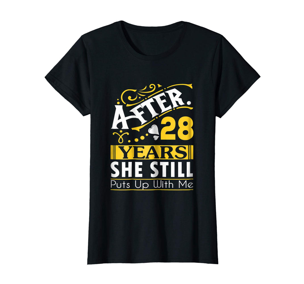 28th Wedding Anniversary Gift Funny T-Shirt for Husband