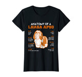 Anatomy Of A Lhasa Apso Dogs T Shirt Funny Gift