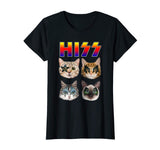 Hiss Funny Cats Kittens Rock Rockin T-shirt Gift Tee Pun