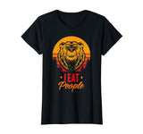 Camping Hiking I Hate People I Eat People Funny Bear T-Shirt