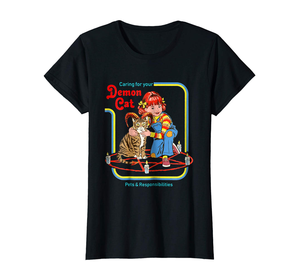 Funny-Caring-for-your-Demon-Cat-t-shirt pet