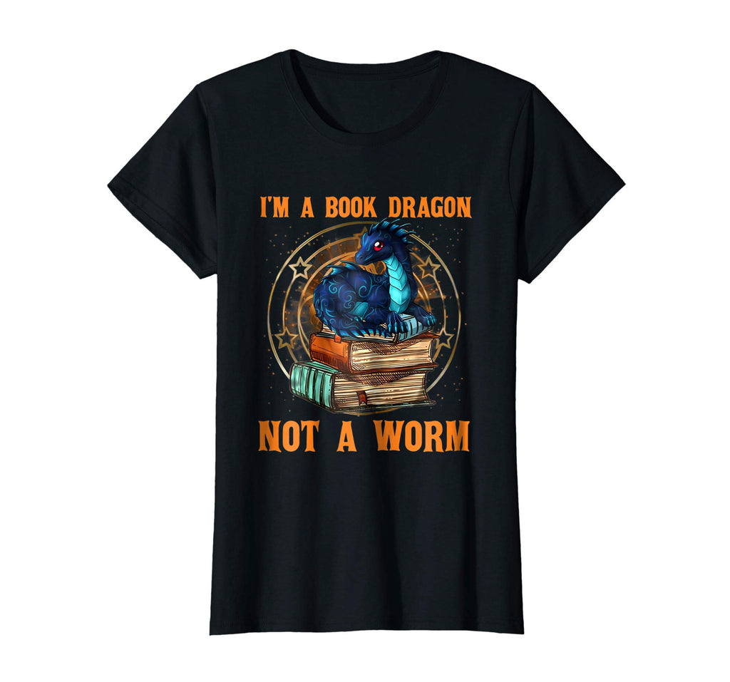 I'm A Book Dragon Not A Worm Funny T-Shirt