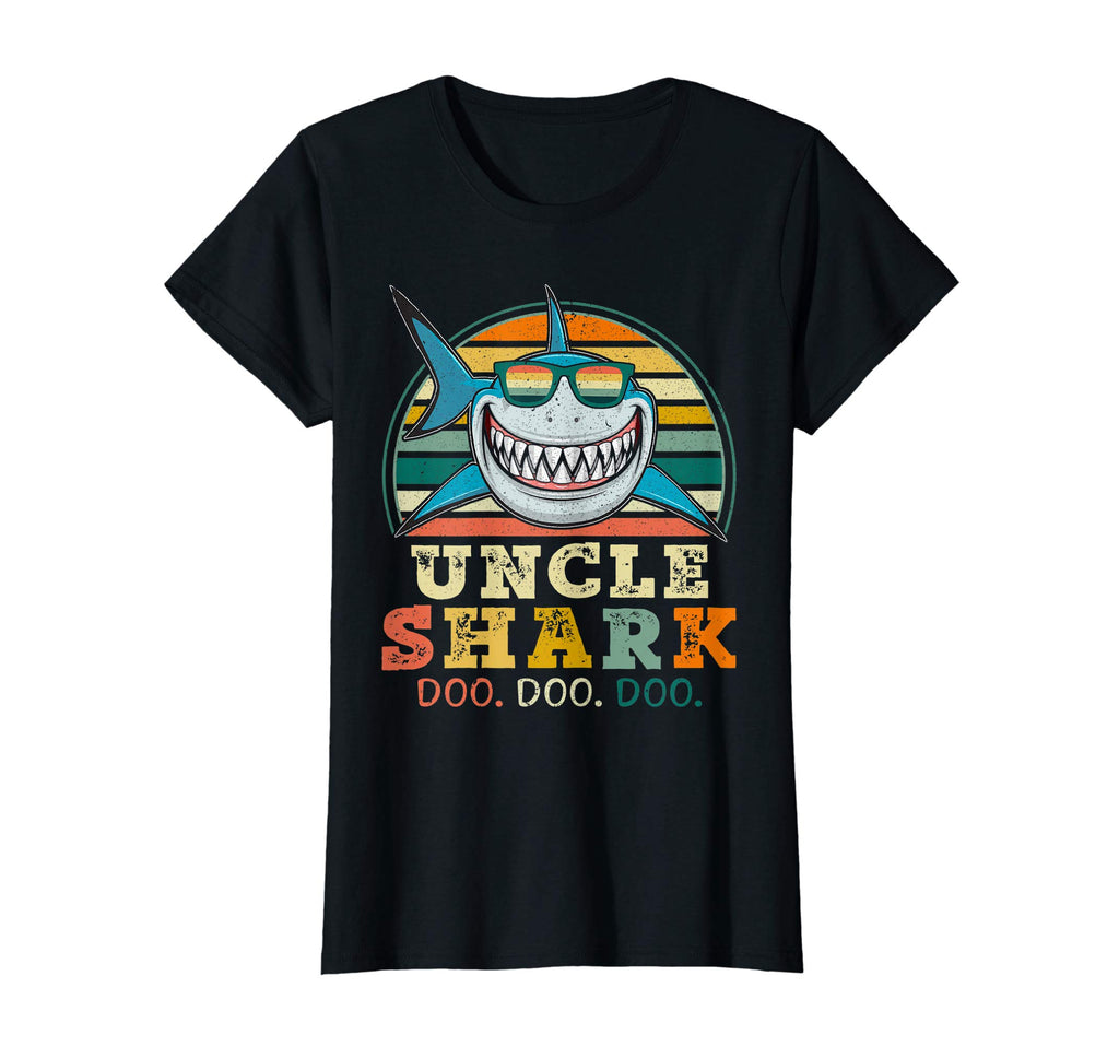 Retro Vintage Uncle Shark TShirt Funny Birthday Gifts Family