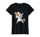 Pride LGBT Gay Be Lesbian Unicorn Dabbing Funny T Shirt