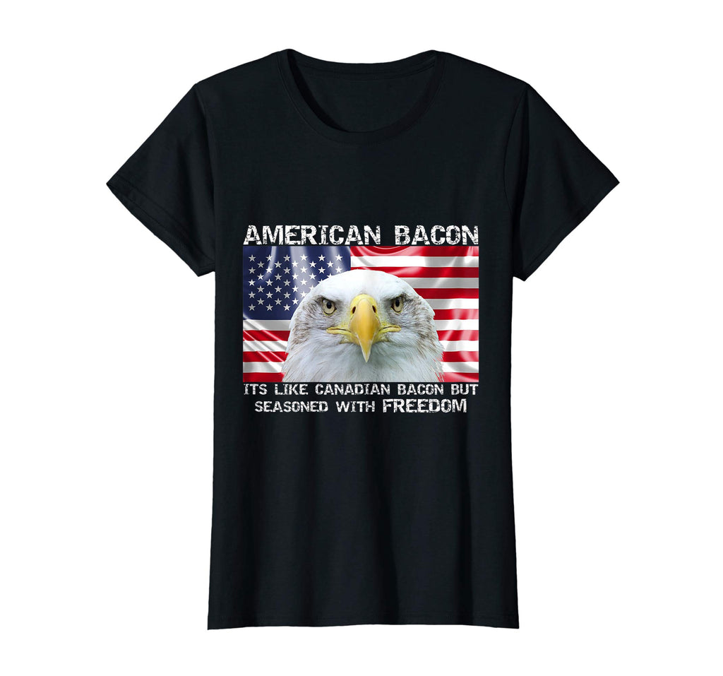 American bacon is seasoned with freedom funny murica T-Shirt
