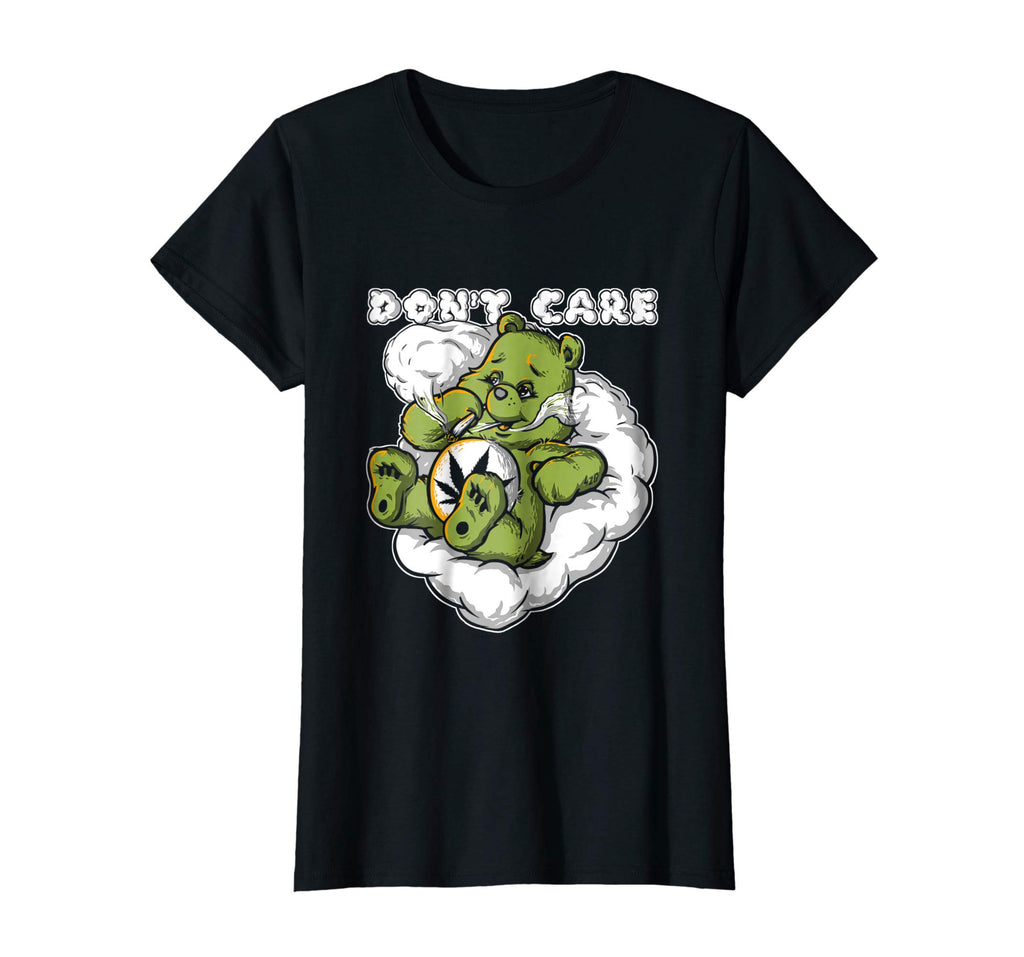 Funny Marijuana Weed T Shirt Smoking Bear Don't Care