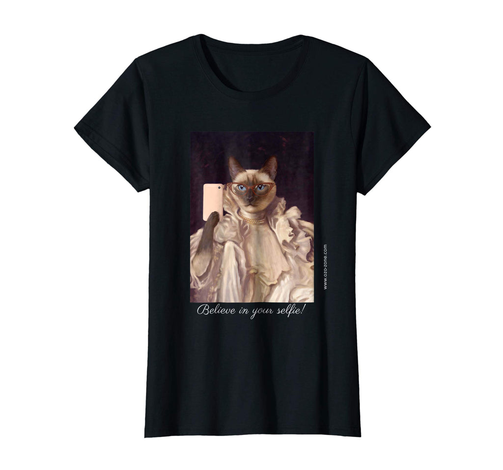 Believe in your selfie! - Funny cat T-shirt
