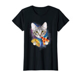 Funny Galaxy Cat Shirt | Space Cat Eat Pizza and Taco Shirt