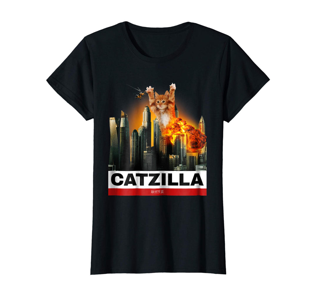 CATZILLA - Funny Kitty Tshirt for Cat lovers to Halloween