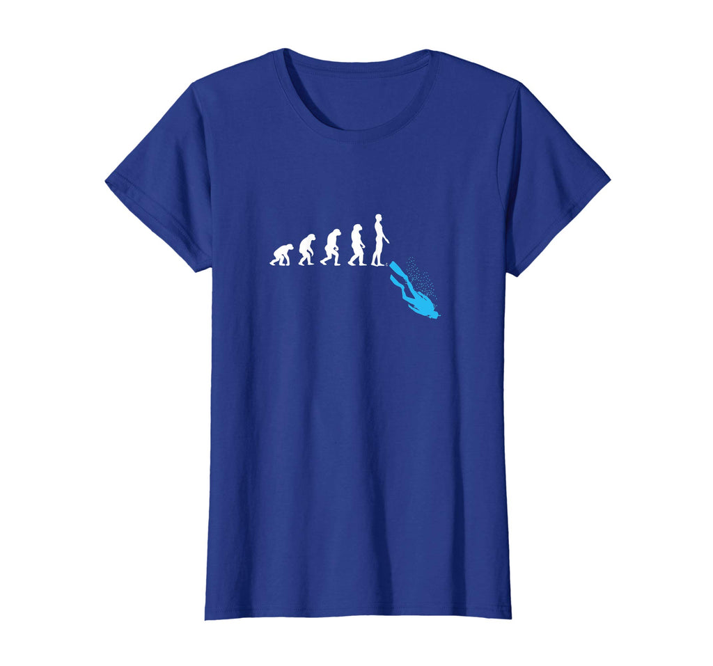 Funny Human Evolution Ocean Sea Scuba Diving Diver T-Shirt