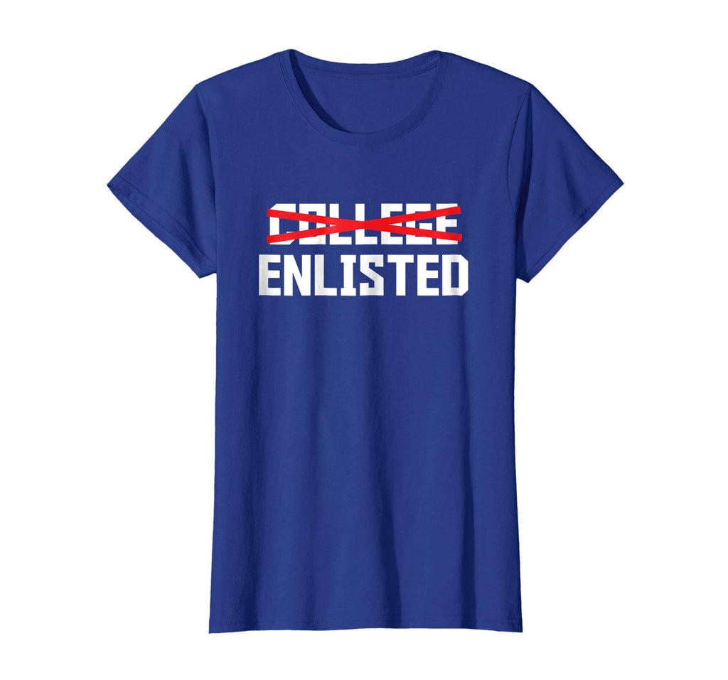 College Enlisted T-Shirt Funny Veteran Day Gifts