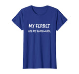 &quot;My ferret ate my homework&quot; funny polecat t-shirt