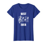 Best Dad Ever Treble Clef Musician Funny T-Shirt For Dad