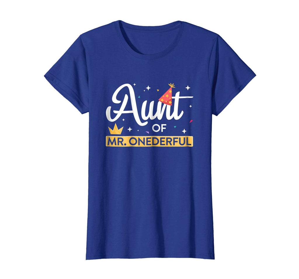 Aunt Of Mr. Onederful T-Shirt Funny First Birthday Nephew