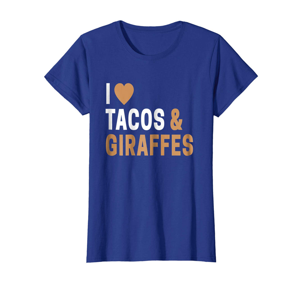 Funny Giraffe TShirt I Love Giraffes And Tacos T-Shirt