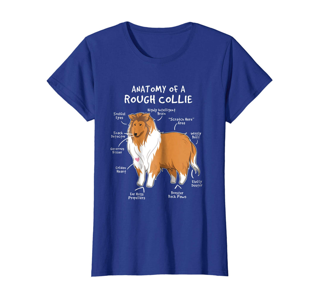 Anatomy Of A Rough Collie Funny Dog Puppy Gift T Shirt