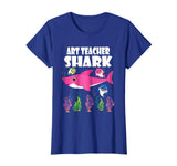 Baby Sharks &amp; Lovely Art Teacher Shark Funny Cool Tshirt