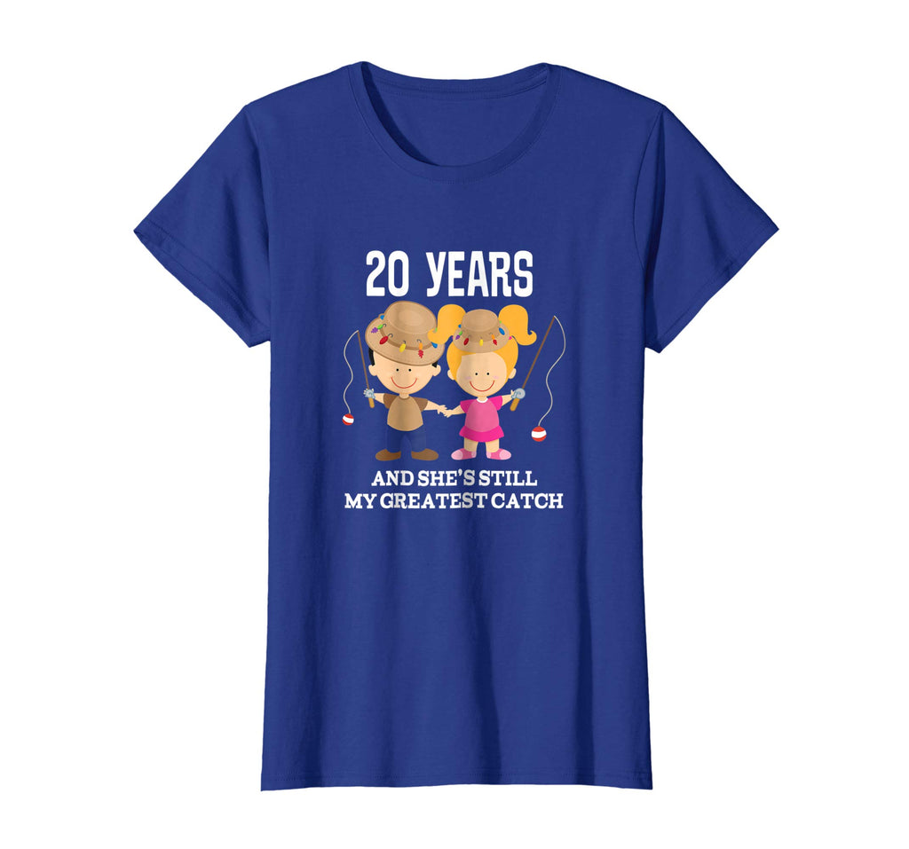 20th Wedding Anniversary Gift Funny Mens Fishing T-shirt