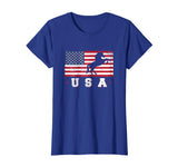 American Flag Horse T-Shirt Patriotic Funny 4th Of July USA