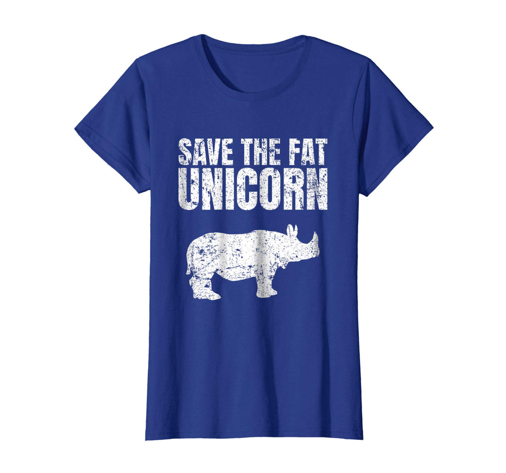 &quot;Save The Fat Unicorn&quot; Funny Rhino T-Shirt